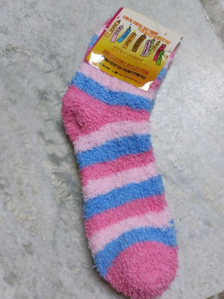 Striped Fuzzy Socks