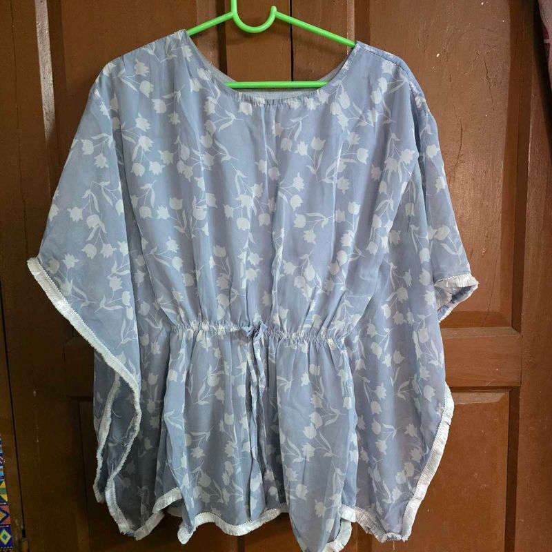 Floral Print Kaftan Top