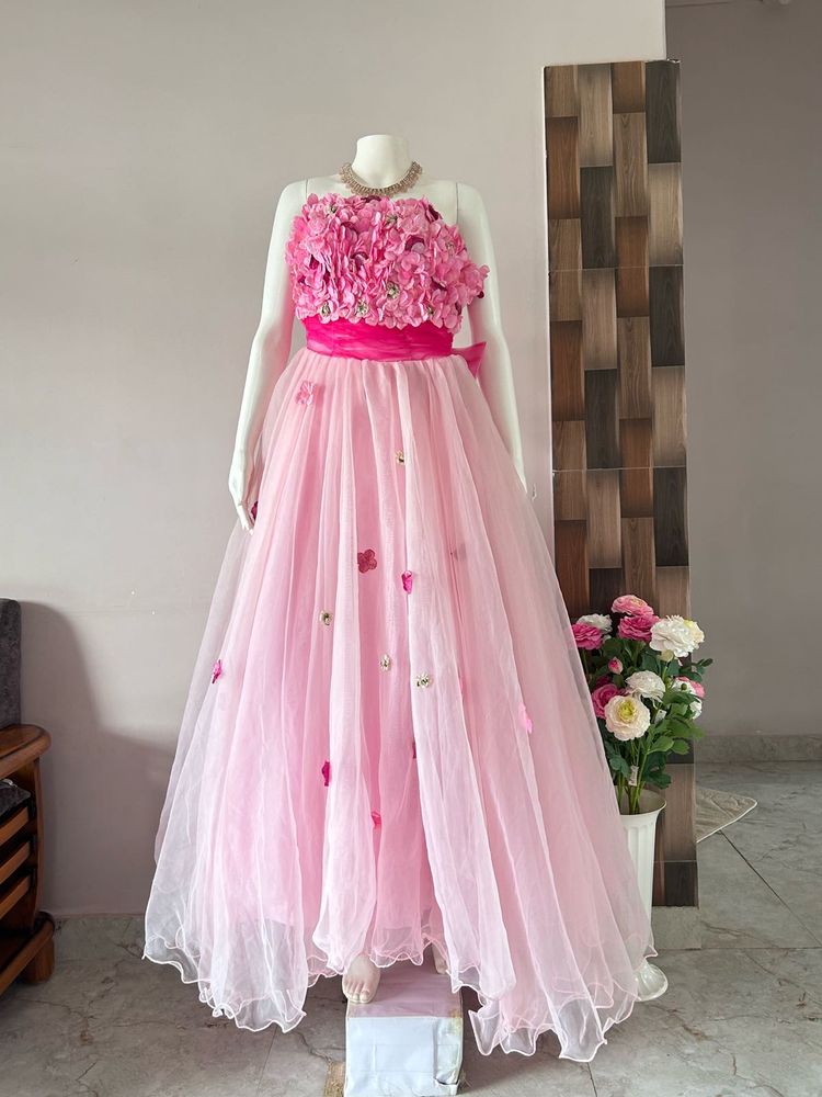Pink ball gown