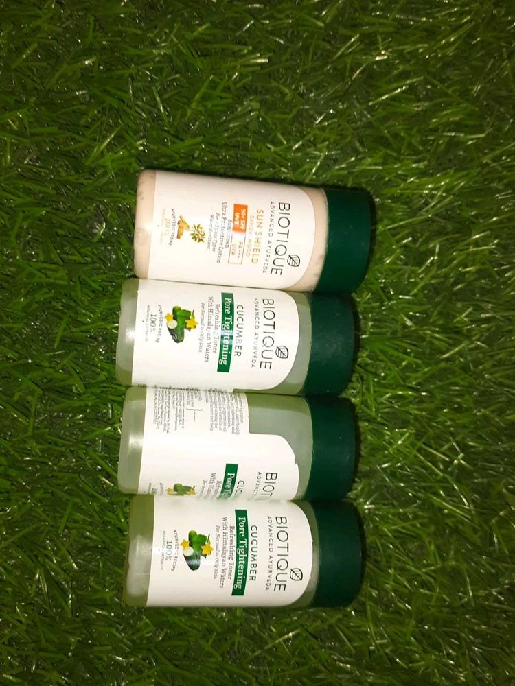 Biotique 3 Face Toner And 1 Sunscreen Lotion