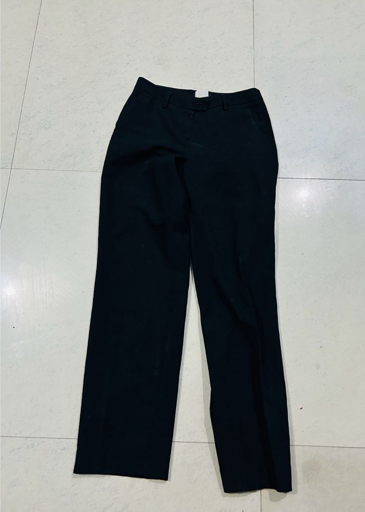 Black Straight Leg Trousers