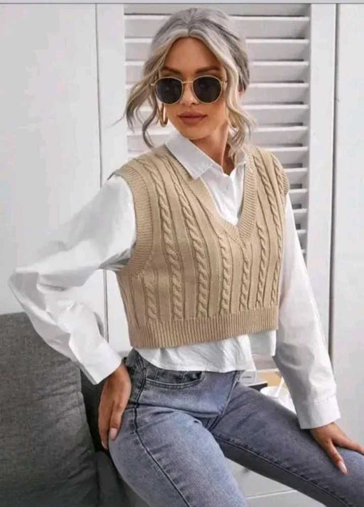 Cable Knit Sweater Vest