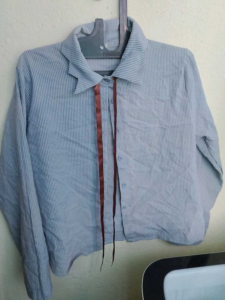Korean Crop Shirt