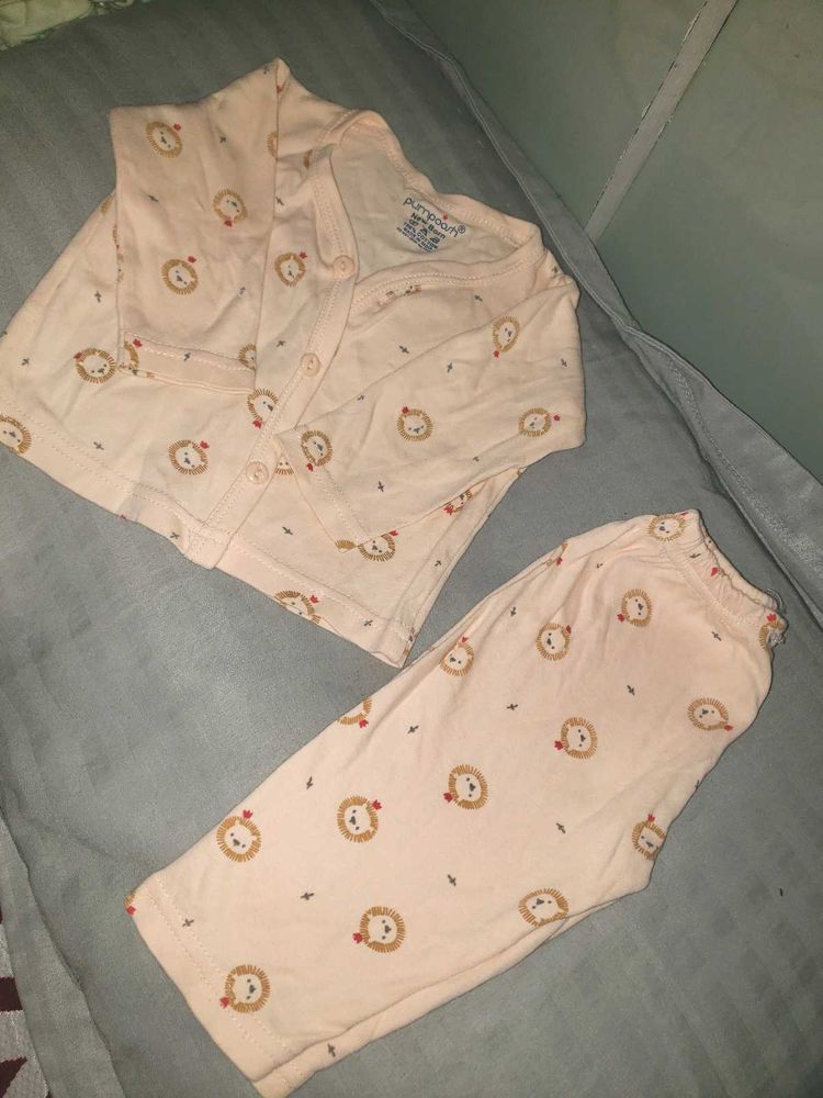 combo Cute Lion Print Pajama Set