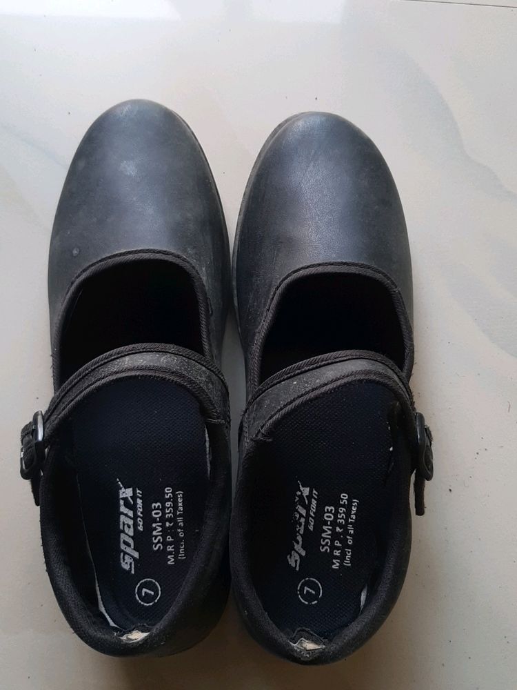 Sparx Girls School Shoes - Black