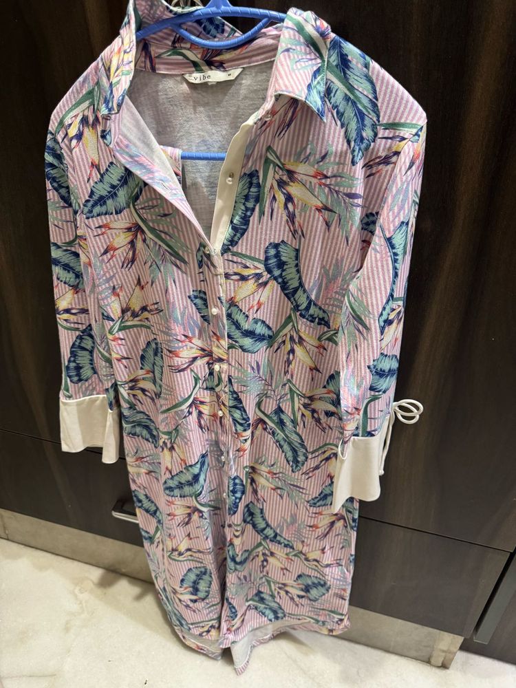 Floral Print Shirt Dress