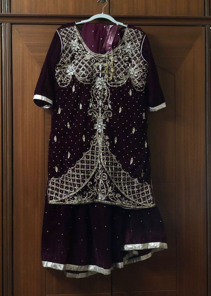 Elegant Burgundy Indian Outfit
