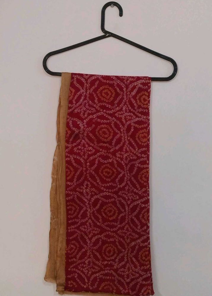 Red &amp; Beige Indian Scarf
