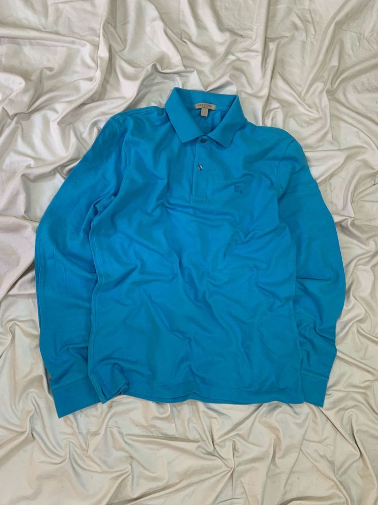 Burberry Brit Blue Long Sleeve Polo