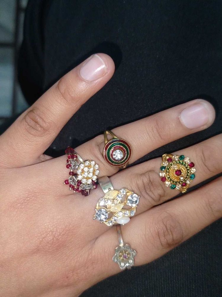 5 pairs of .Rings - Assorted Styles