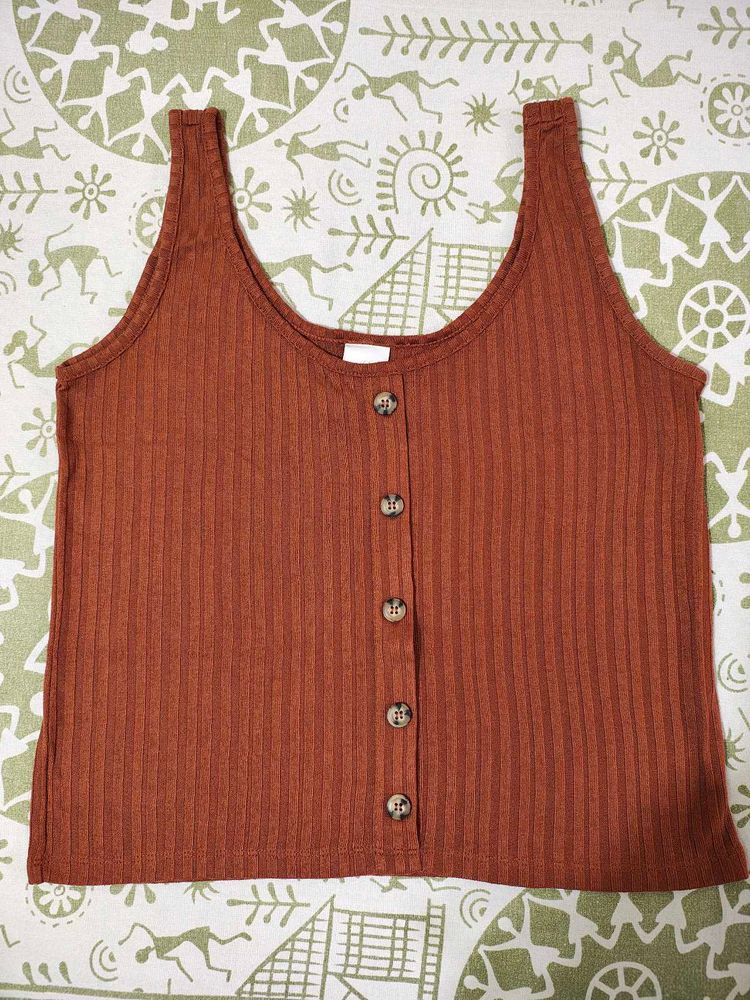 H&amp;M Ribbed Vest Top (34-36)
