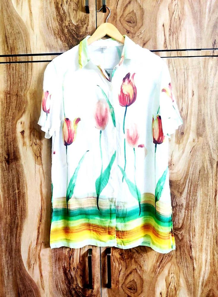 Offwhite Printed Shirt Size-38