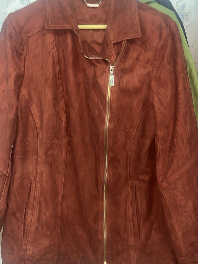 Brown Suede Moto Jacket