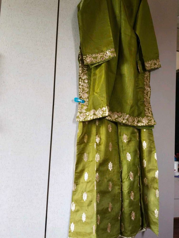 Gotapatti Work Semi Stitched Sharara/Gharara