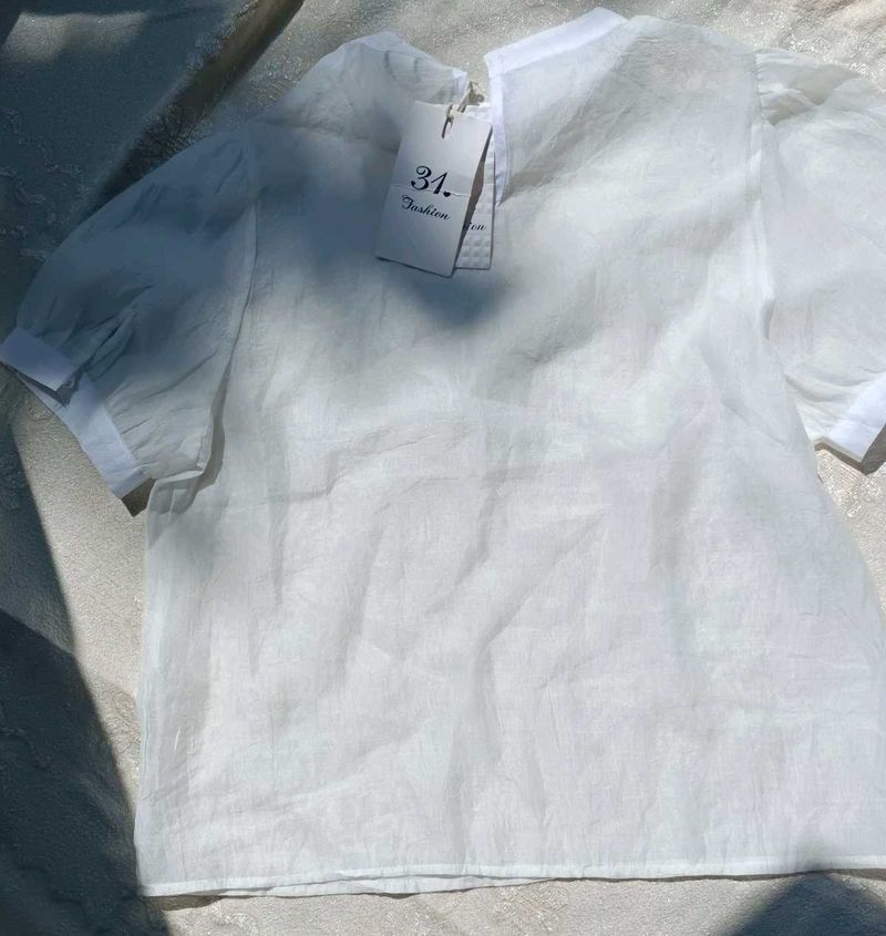 White Sheer Top