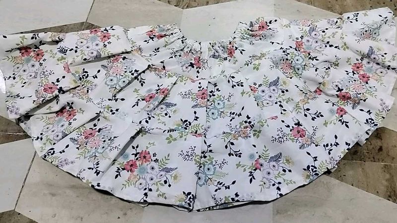 Floral Print Skirt