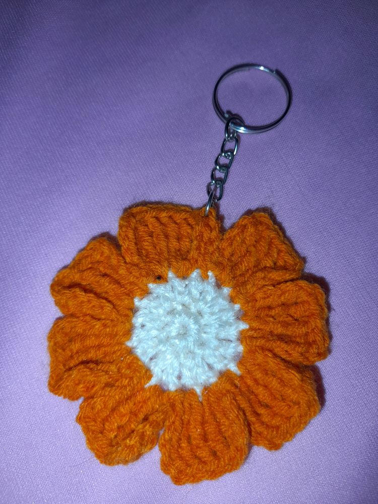 Crochet Flower Keychain🌼