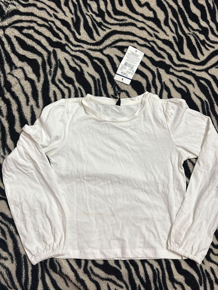 White Long Sleeve Top