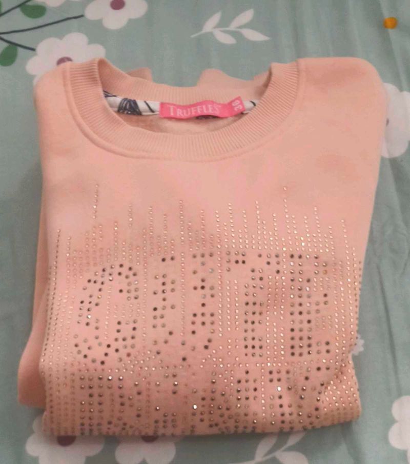 Cute Pink Sweater Size-36