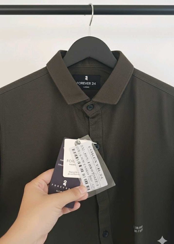 Men&#39;s Casual Olive Shirt