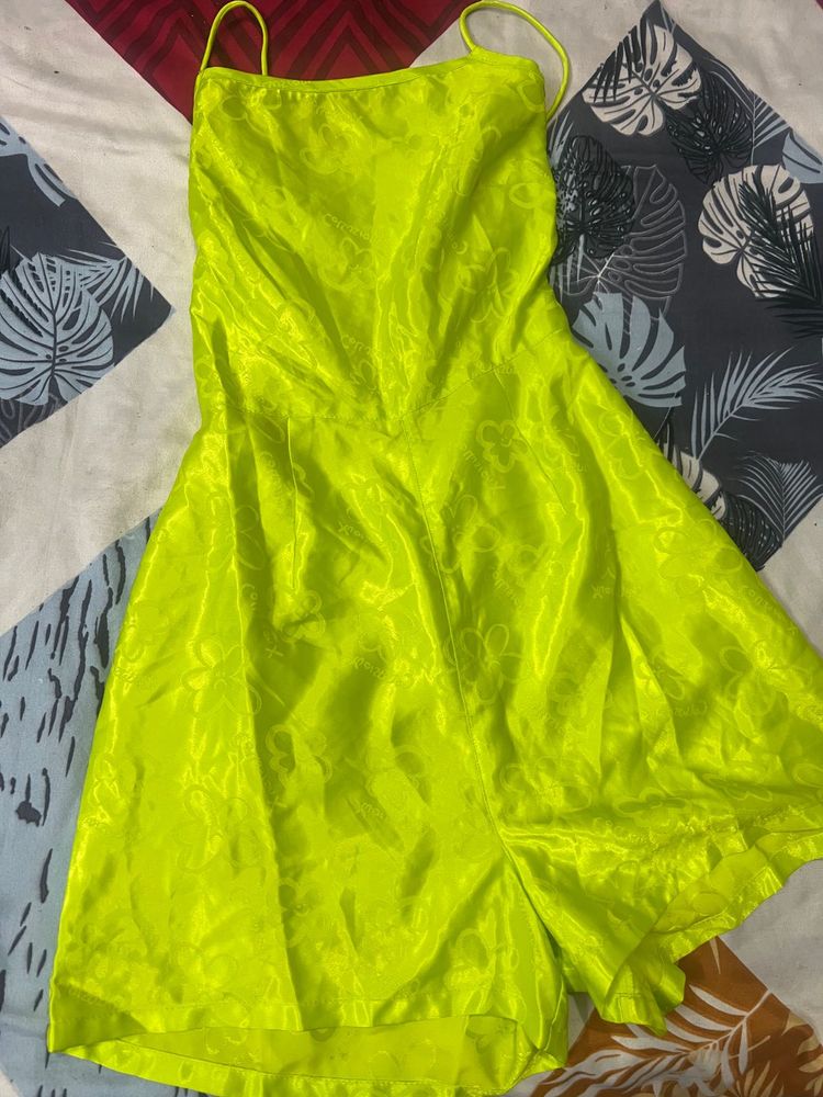 Neon Green Playsuit