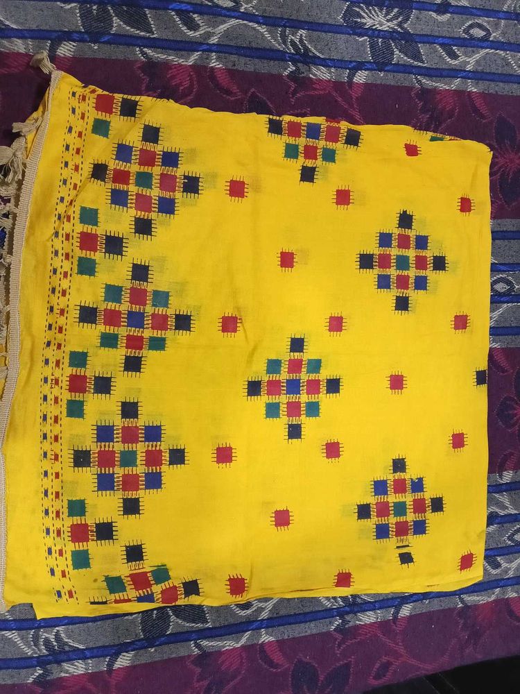 Yellow Embroidered Dupatta