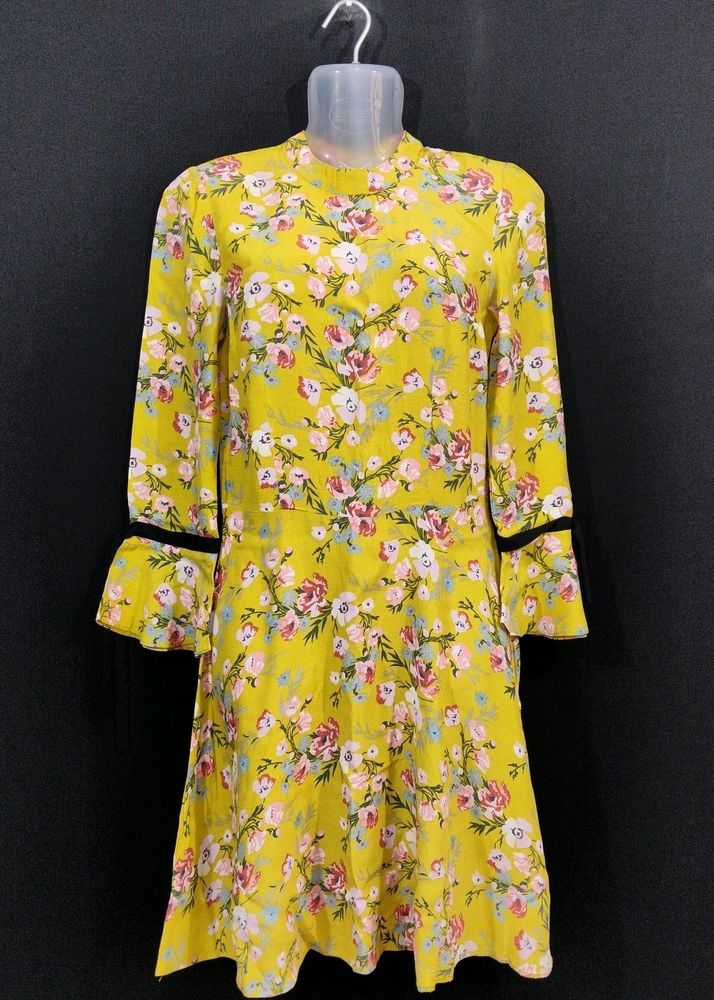 Women Lemon Green Dress|| Length 37|