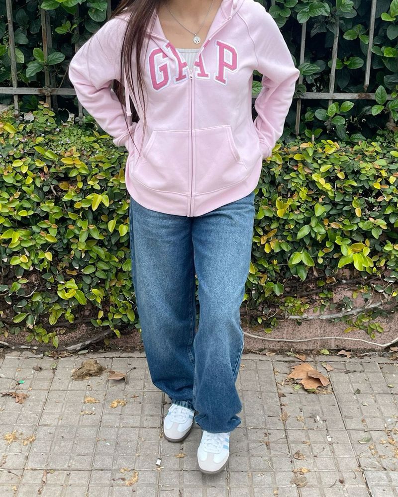 gap pink cute chain hoodie