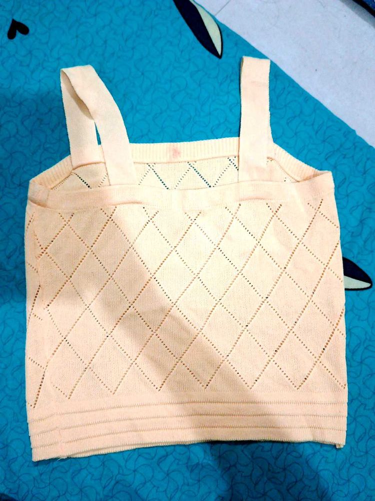 Peach Knit Tank Top