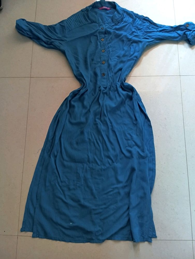 Blue Formal Collar Kurti