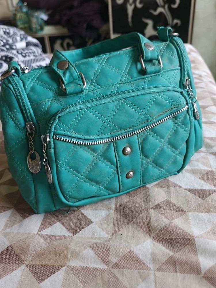 Small Handbag Cyan Colour
