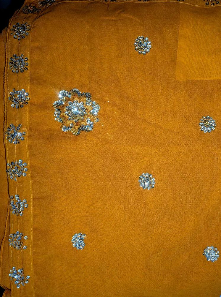 Elegant Mustard Saree