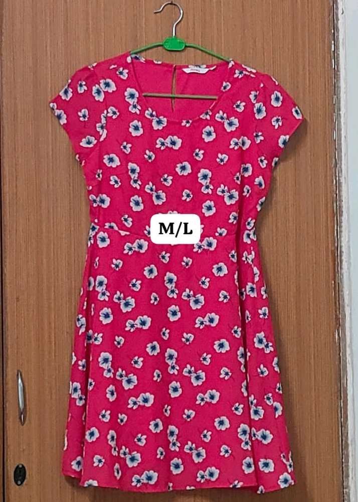 Pink Flower Design Dress