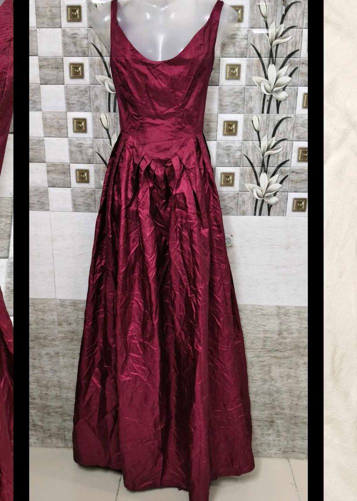 Elegant Maroon Maxi Dress