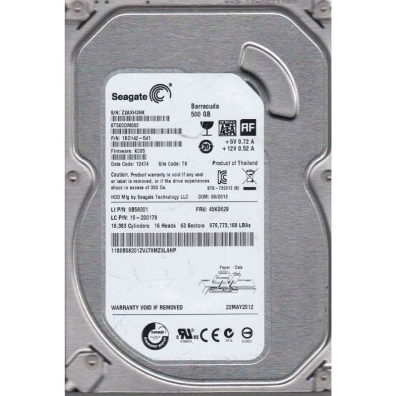 Seagate 500Gb Hard drive