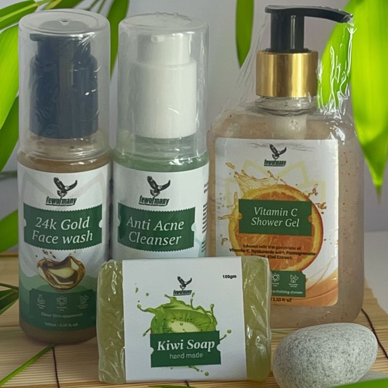 Vitamin C Shower Gel, 24K Gold Face Wash, Kiwi Sop