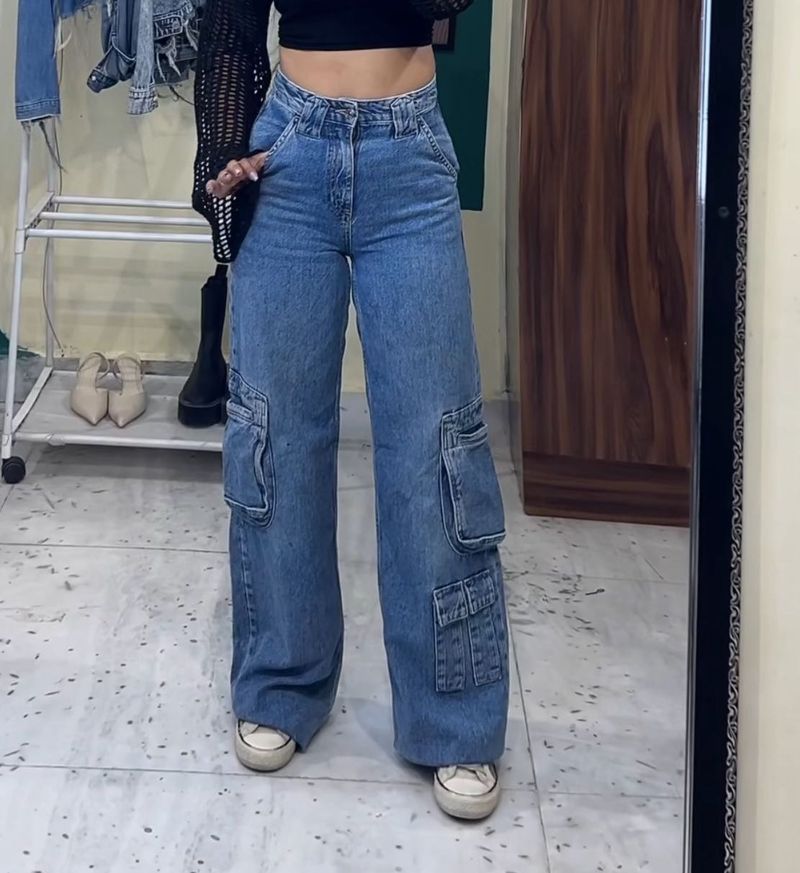 Cargo Wide Leg Jeans