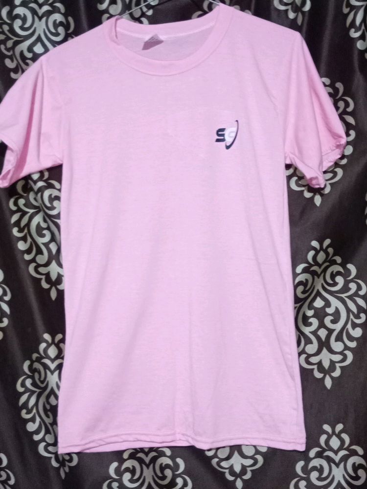 Summer Casual T Shirt For Women In Baby Pink Color