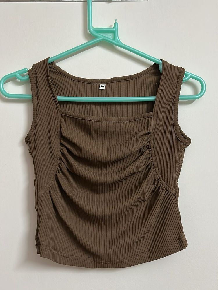 Ribbed Brown Tank Top (Never Worn)