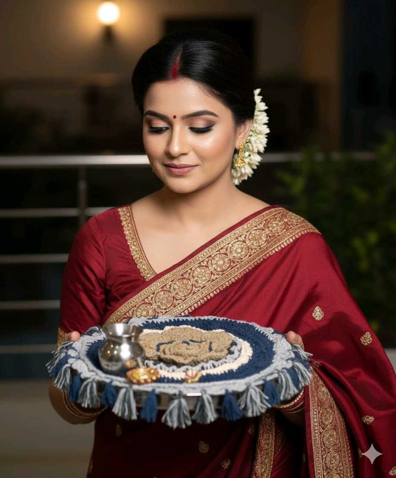 Elegant Burgundy Silk Saree