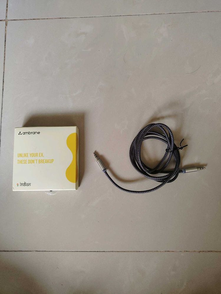 New Unused Ambrane Aux Audio Cable 1.5 M
