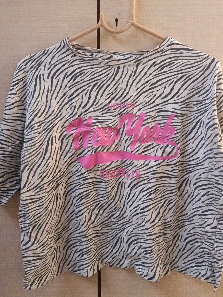 Zebra Print New York Tee