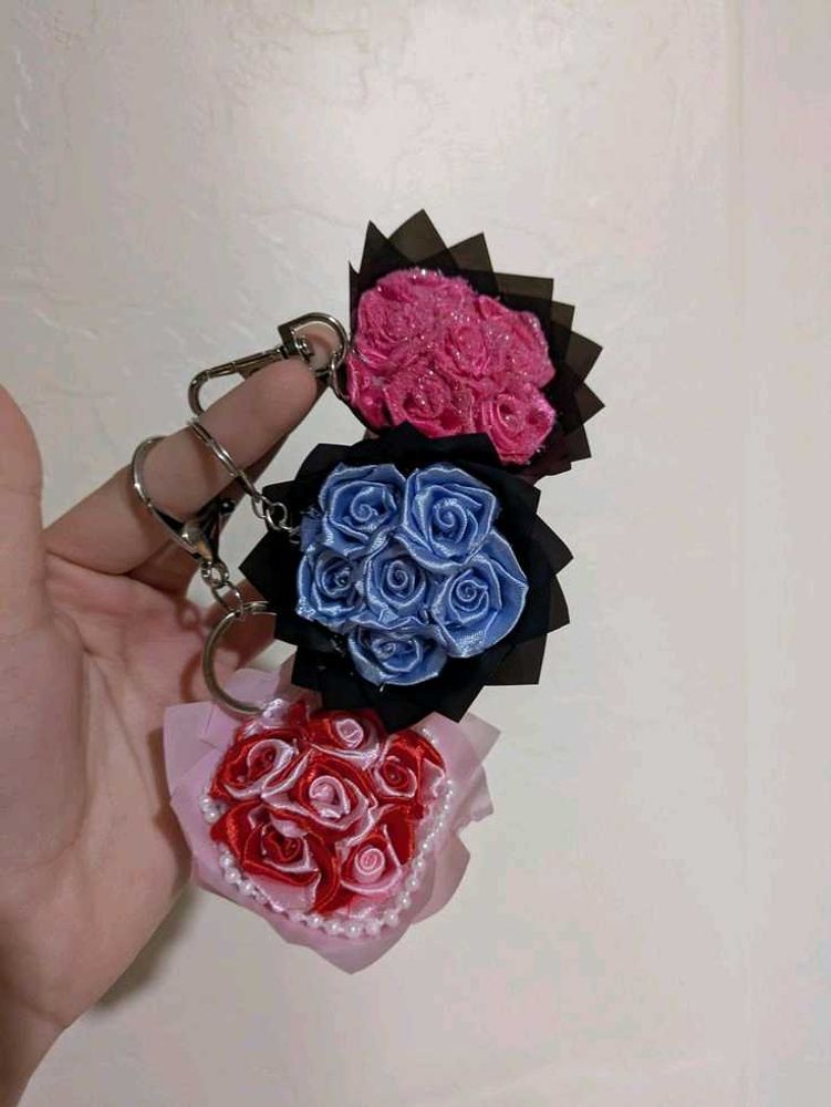 Rose Bouquet Keychain