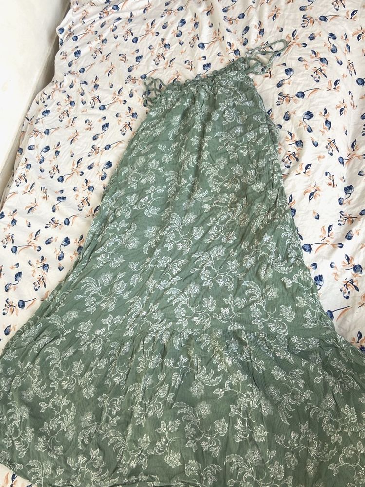 Floral Sage Maxi Dress