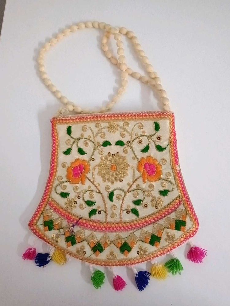 Embroidered Sling Bag