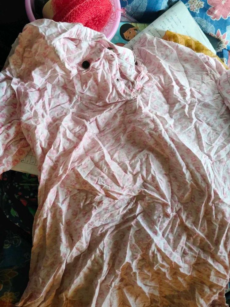 Pink Floral Patterned Top