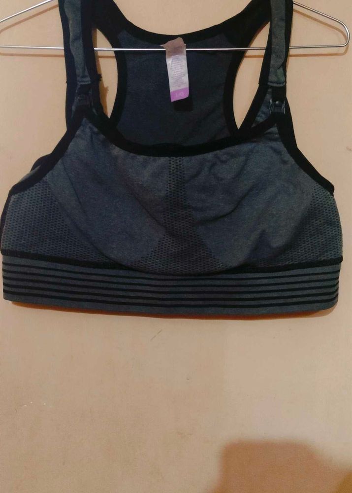 Gray Sports Bra
