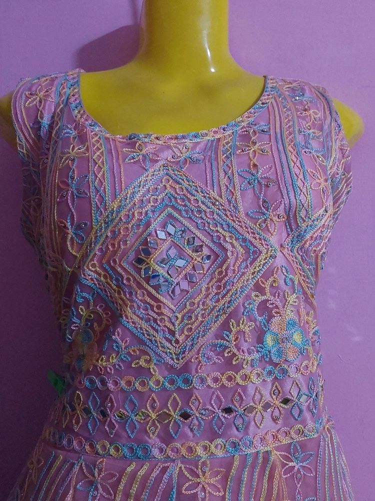 it&#39;s totally  new pink long frock