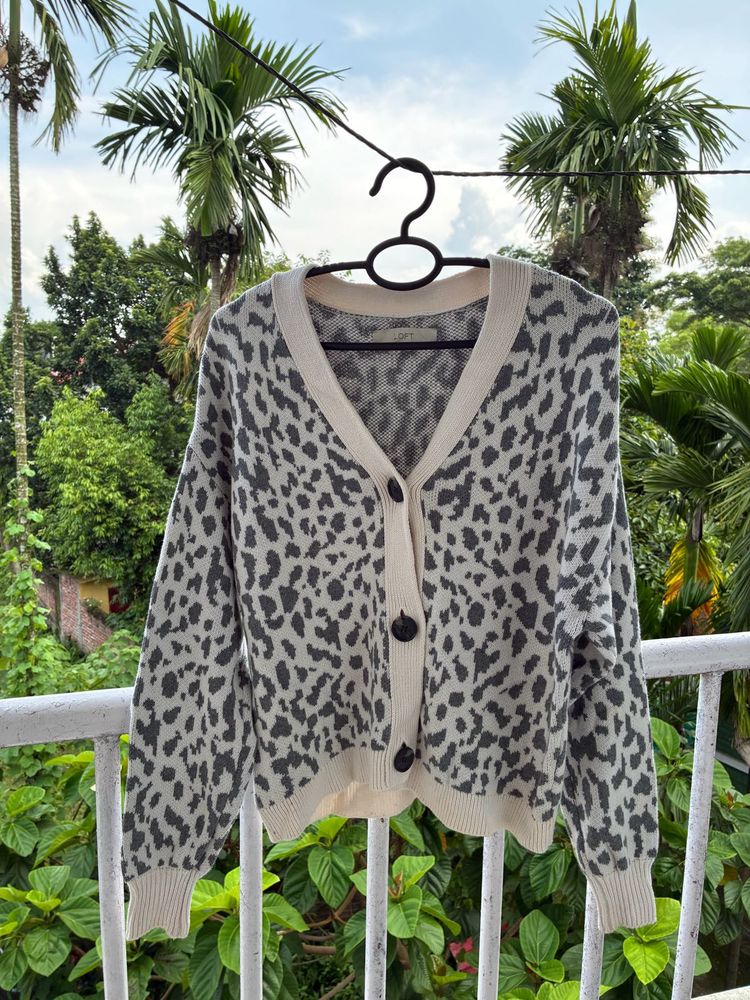 Animal Print Cardigan