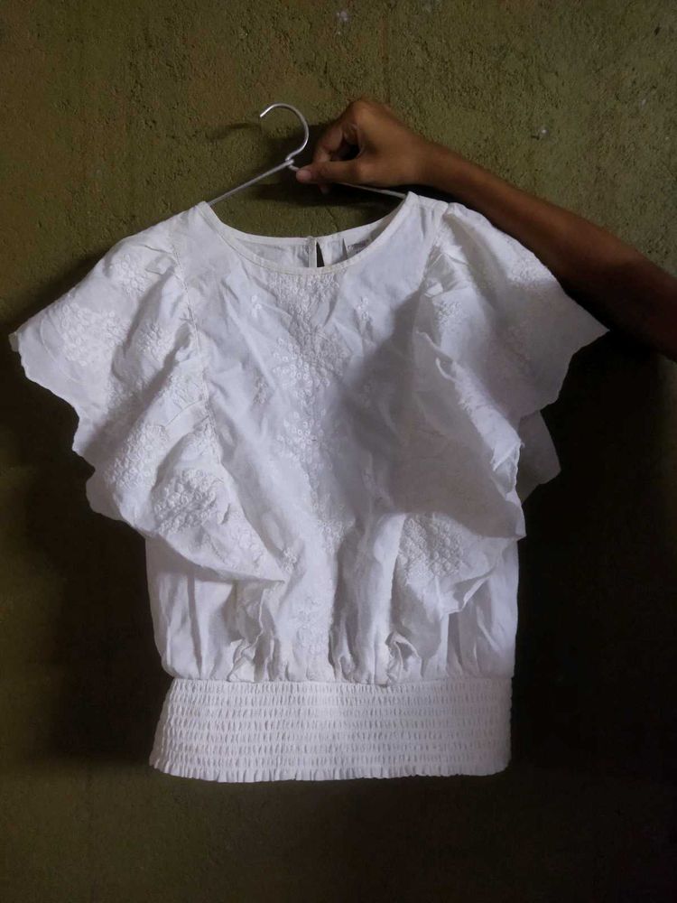 Ruffles White Top